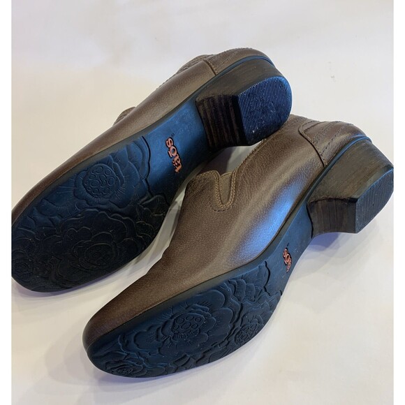 TAOS Leather Shuffle Clogs Mules Shoes Lt Brown Low Heel Women's 8.5 EUR 39 Boho - Picture 6 of 9